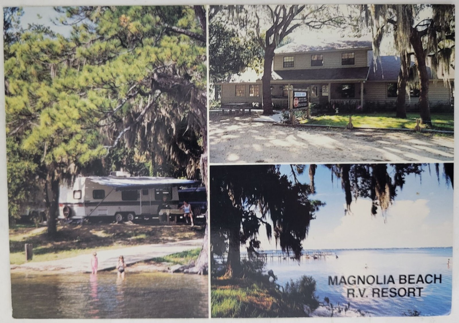 Magnolia Beach RV Resort Panama City Beach Florida Postcard 4X6 Posted