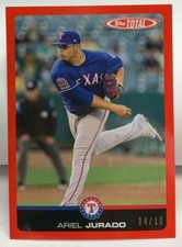 Ariel Jurado 2019 Topps Total #639A - RED Parallel #'d 4/10 - TEXAS RANGER
