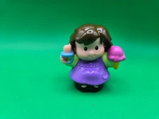 Little People Figures: Girl with Brown Hair and Pacifier & Icecream Cone (2008)