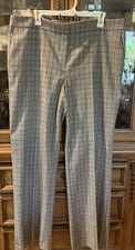 NWTS! Nine West women 16 the neo classic shaped Fit Cinnamon Black plaid pants
