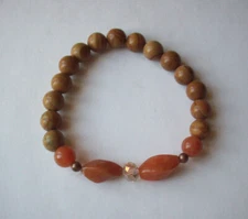 NEW BUY ANY 2 GET 3RD FREE, TWISTED GEMSTONE, AGATE & TIGER JASPER BRACELET