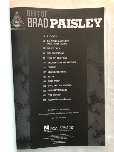 Best of Brad Paisley Songbook (Recorded Guitar Versions/Vocal) - Picture 3 of 6