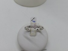 ANELLO SANTO ROSARIO IN ARGENTO 925 RODIATO CON ZIRCONI INCASTONATI