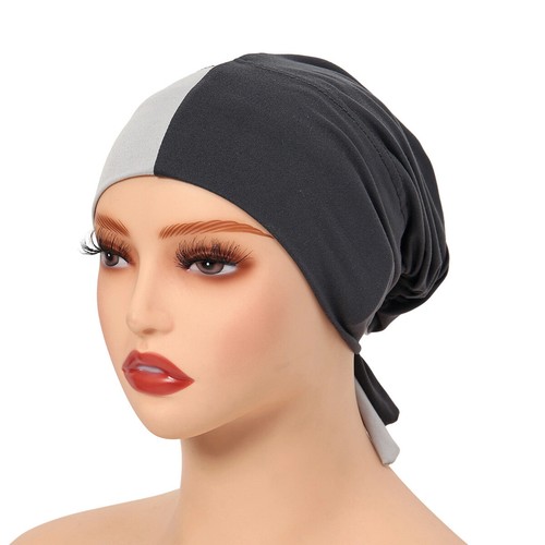 Pre-Tied Women Hijab Chemo Cancer Cap Head Wrap Muslim Turban Hair Loss Headwear - Picture 15 of 28