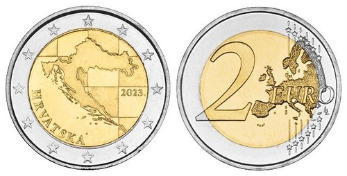 Gibt Es Ebay In Kroatien KROATIEN 2 EURO KURSMÜNZE 2023 BANKFRISCH | eBay