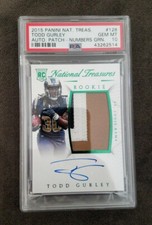 2015 National Treasures Autograph Emerald Todd Gurley PSA 10 SICK 3 Color Patch 