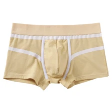 Mens Simple Artistic Loose and Breathable Boxer Briefs Men's Fashion Underwear