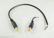 5pcs CCTV DC Power Plug Jack Connector 5.5 x 2.1mm Male with Cord Cable 30cm/1ft