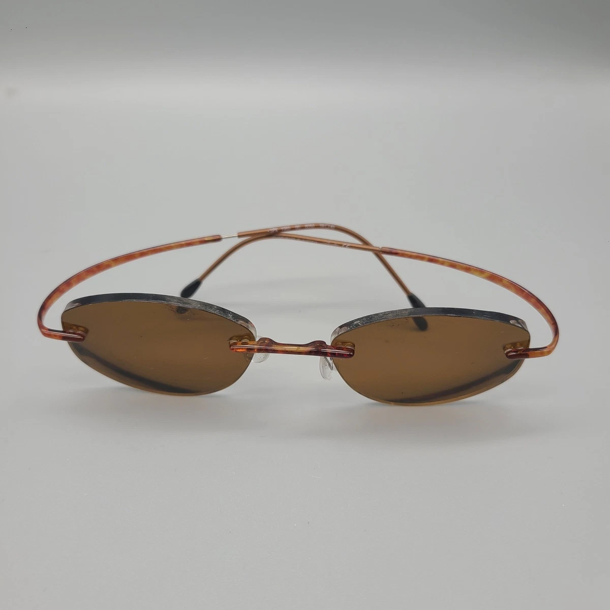 Vintage Anne Klein II Ornate Bronze Oval Sunglasses Green‎ Glass Lenses 90s AKII Genuine Vintage 80s 90s Style Mens Womens Green Oval Lens  main image 2