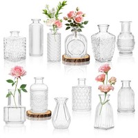 Mini Vasen Set Tischdeko Glas Retro Hochzeit Geburtstag Wohnzimmer 12 StüCk