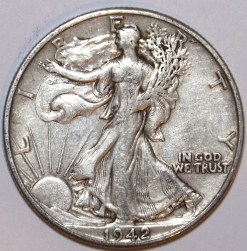 1942-D Walking Liberty Half Dollar - XF/AU - #1084EC