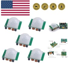 5pcs HC-SR501 PIR Infrared Motion Sensor Human Body IR Movement Detector Sens...