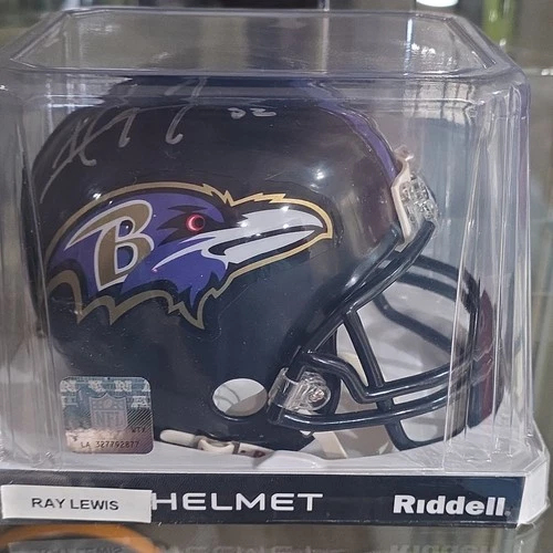 Ray Lewis Signed Autographed Baltimore Ravens Mini Football Helmet