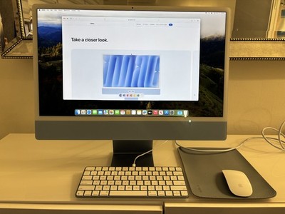 Apple iMac 24  (2021) M1 16GB RAM 256GB SSD   Excellent   Keyboard & Mouse - box