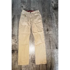 Levis Boys Tan Chino Pants Size 10 Straight Leg Khaki Twill Trousers