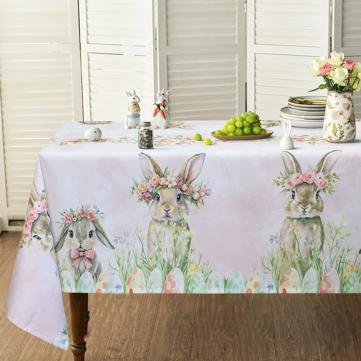 Tovaglia pasquale con coniglietti serie Frolly cm.140x180