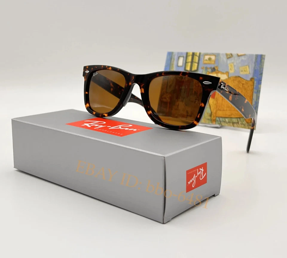 RAY-BAN RB2140 ОРИГИНАЛЬНЫЙ СТРАННИК СОЛНЦЕЗАЩИТНЫЕ ОЧКИ ЧЕРЕПАХОВАЯ ОПРАВА КОРИЧНЕВЫЕ ЛИНЗЫ 50 ММ - Изображение 3 из 4