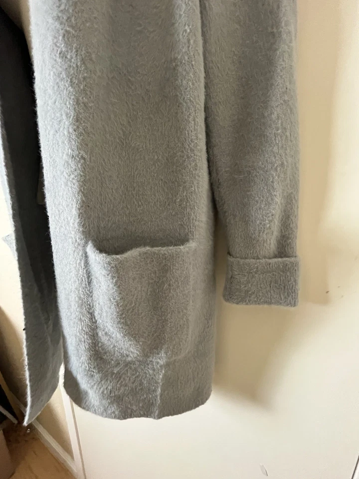 Cárdigan LOVE TOKEN difuso delantero abierto talla M 2 bolsillos delanteros gris Foto 3 de 4