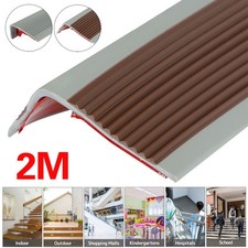 2M Stair Edge Protector Rubber Treads L-Shape Step Edge Trim Strips Non slip