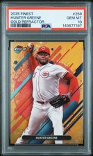 2025 Hunter Greene Topps Finest Rare Gold Refractor /20 PSA 10 - Cincinnati Reds