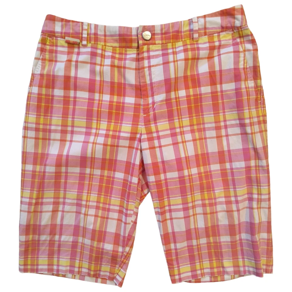 Bermudas LRL Lauren Ralph Lauren para mujer talla 6 bolsillos a cuadros multicolor Foto 4 de 4