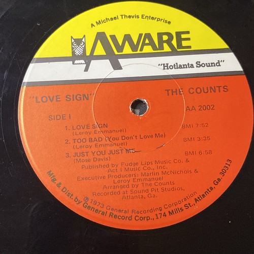 The Counts – Love Sign - 1973 Aware AA-2002 LP Vinyl Record - Picture 19 of 19