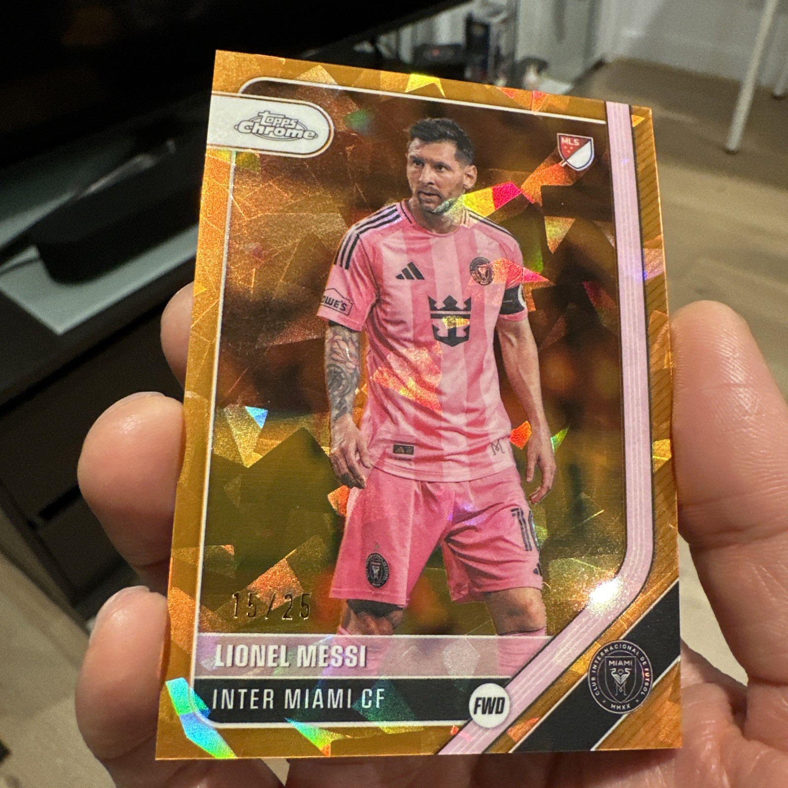 2026 Topps Chrome SAPPHIRE MLS Lionel Messi #10  Orange 15 /25 - Inter Miami FC