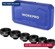 WORKPRO 24-38mm 6-Piece Oil Filter Socket Wrench, Oil Filter Removal Tool, Oil