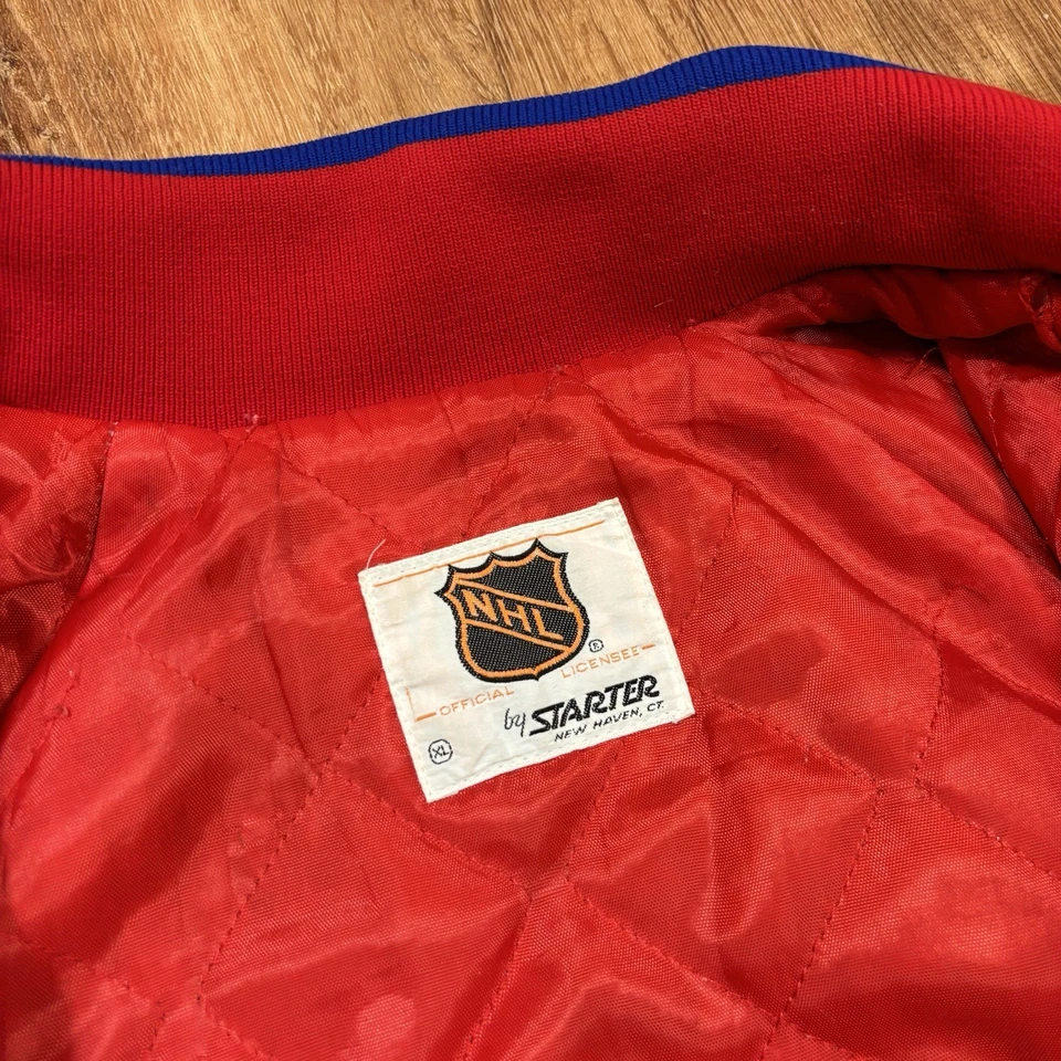 Vintage Starter Colorado Rockies Satin Jacket Mens XL NHL 80s Hockey Bomber - Image 4 of 4