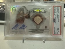 Corbin Carroll Rookie RC Auto PSA 10 2023 Topps Pristine Around Diamond Relic