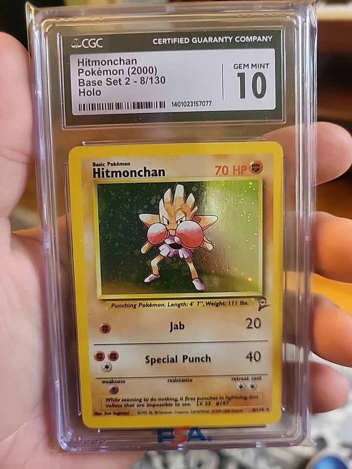 INVEST Under 200 DOLLARS Hitmonchan Holo Base Set 2 / CGC Gem MINT 10 - Image 2 of 3