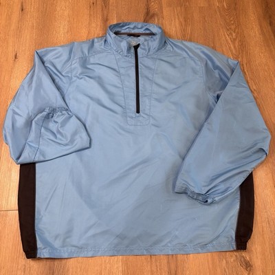 Zero Restriction Men s Tour Series 1/4 Zip Mock Neck Lightweight Jacket Blue XL
