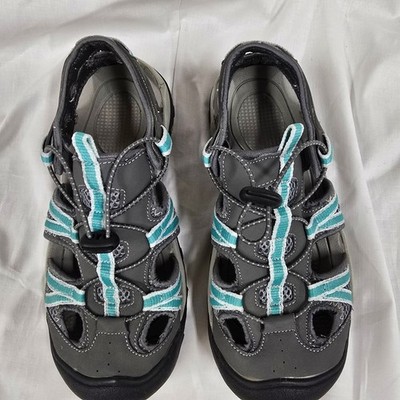 World Wide Sportsman Water Hiking Shoes Sandals Quick Lace Gray‎ Blue World Wide Sportsman Ridgeway Water Shoes - Grey/Blue - 12M  main image 2