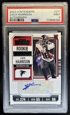 2023 Panini Contenders Zach Harrison RC Auto Rookie Ticket #271 Falcons PSA 9