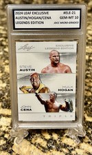 STONE COLD STEVE AUSTIN/Hulk Hogan/CENA 2024 LEAF Exclusive LEGENDS Card #ELE-21