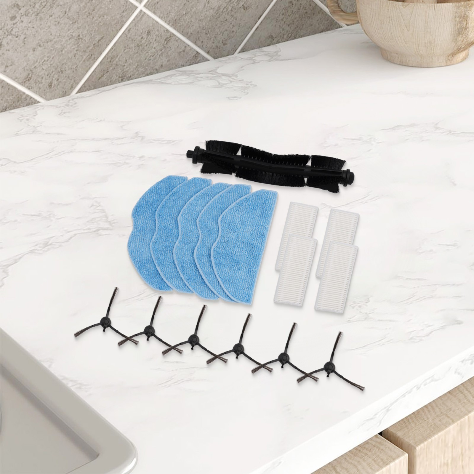 Tefal Xplorer Series 75 S+ RG8597W Side Brush Filter Mop Cloth Kit-image