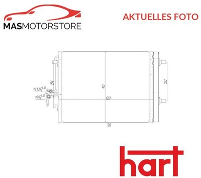 KONDENSATOR KLIMAANLAGE HART 608 055 H NEU OE QUALITÄT