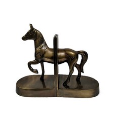 Metall Pferd Buchstütze Statue Figur Skulptur Deko Buchstützen Bronze Finish
