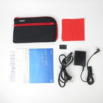 Excellent】Sony PSP-3000 Value Pack Red/Black Console No Battery