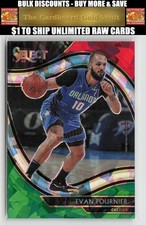 2020-21 Panini Select Evan Fournier #250 Red White Green Cracked Ice