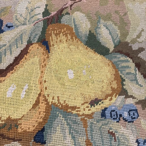 "Nueva funda de almohada vintage tejida a mano de 18"" X 18"" con diseño de cesta de frutas" - Imagen 3 de 8