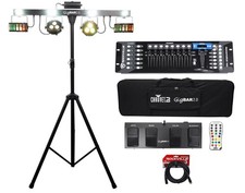 Chauvet GigBar 2.0 Light FX Bar w/Tripod Footswitch Remote Bag DMX Controller