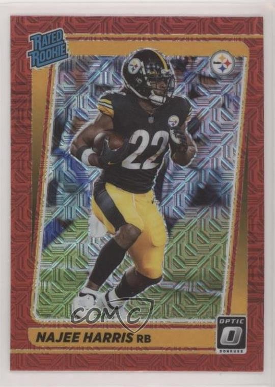 2021 Panini Donruss Optic Rated Rookie Red Mojo Prizm Najee Harris #213 0u46