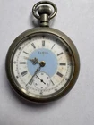 Antique Elgin Pocket Watch Train Case Silverode Non Running Parts Repair