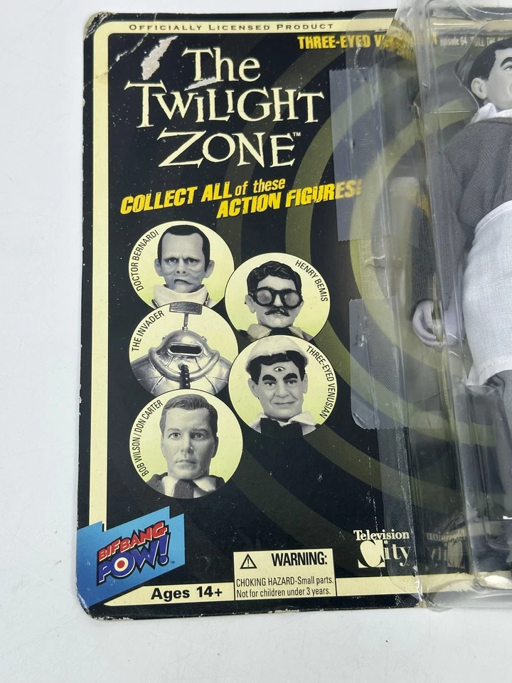 Figura de acción venusiana de tres ojos Bif Bang Pow The Twilight Zone 8 pulgadas Foto 4 de 4