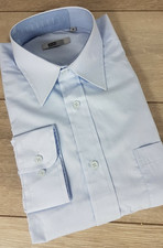 Henri Ross Mens Shirt Formal Premium Sky Blue Long Sleeve Medium