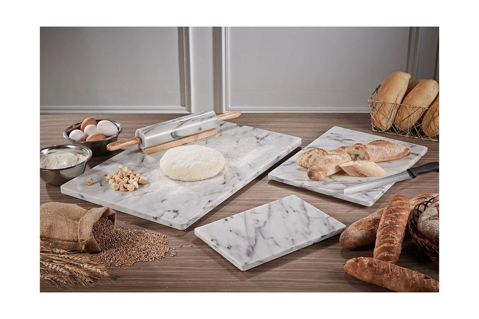 Placa de pastelaria JEmarble 16x24 polegadas com pés de borracha antiderrapantes para estabilidade por... - Imagem 3 de 4