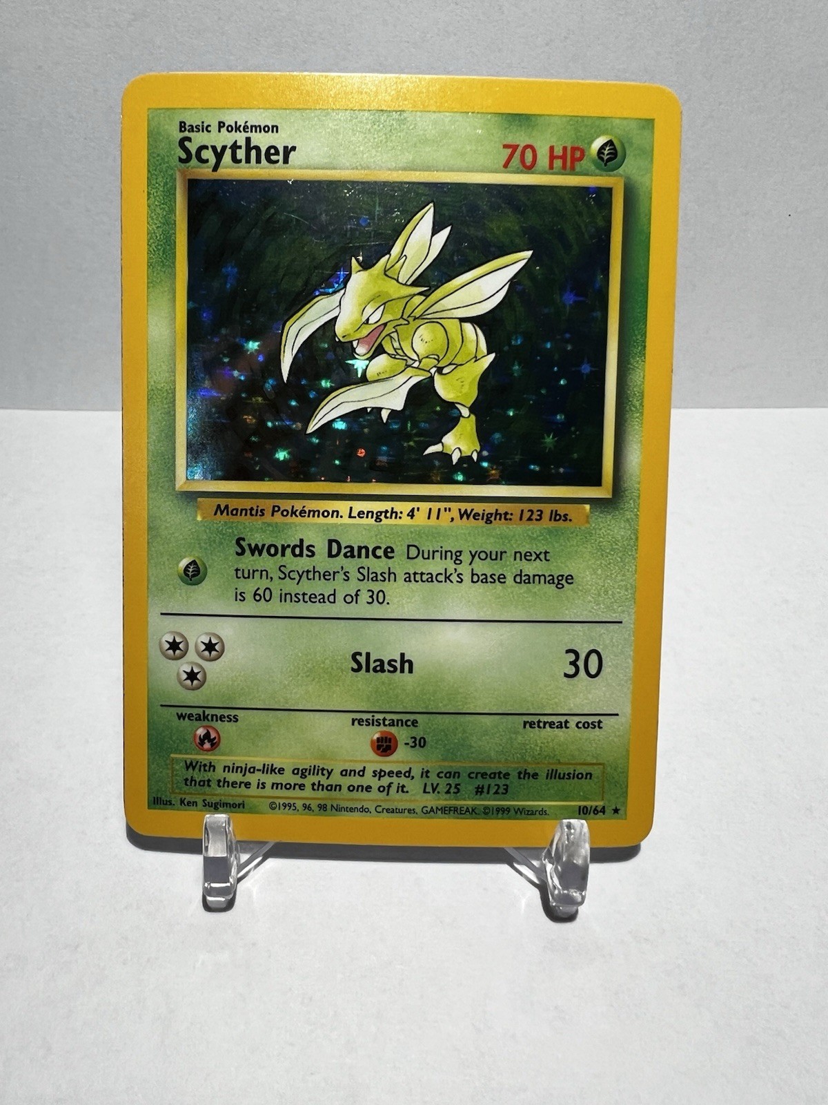 Scyther Holo 10/64 - Pokemon - Jungle No Symbol ERROR NM / LP