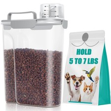 Dog Cat Food Storage Container 5 to 7 lbs, Airtight Pet Food Dispenser with E...