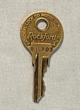 Rockford National Lock Co. RI-303 AMI Jukebox Cabinet KEY RI303